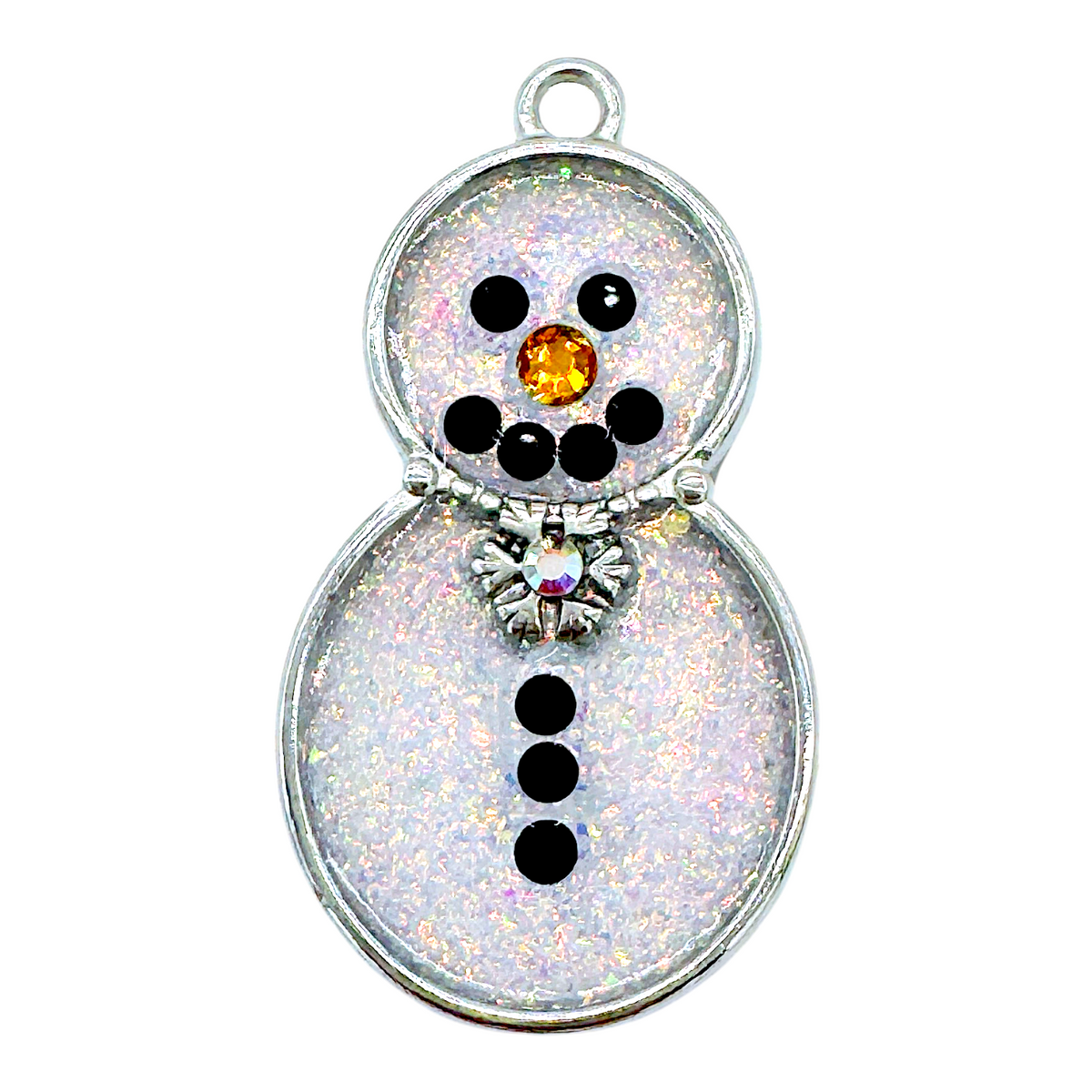 10-Pack of Snowman Open Back Pendant or Earring Bezel Blanks