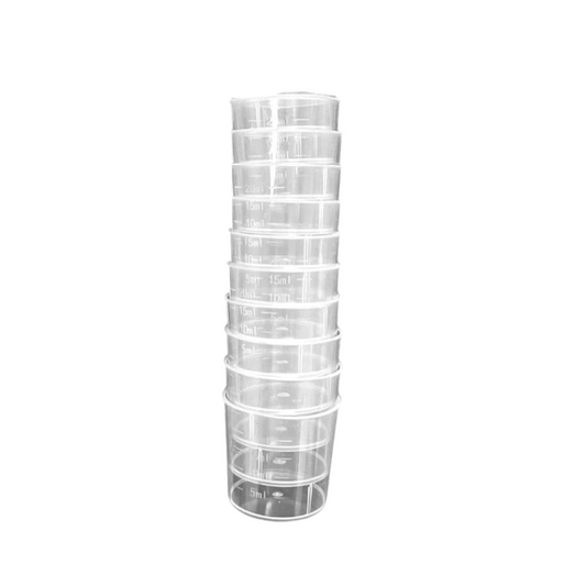 10 Pack Reusable Plastic 20ml Mini Mixing Cups