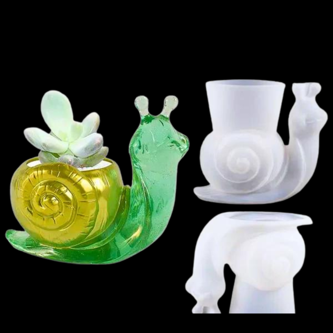 Snail Vase Plant Pot Silicone Mold for Epoxy Resin Art