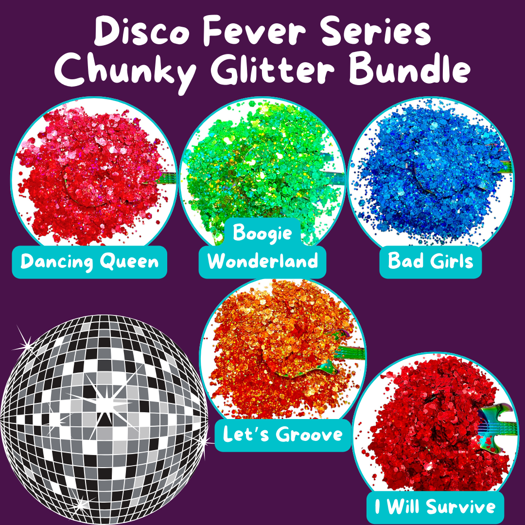 Disco Fever Series Holographic Medium Chunky Glitter Bundle