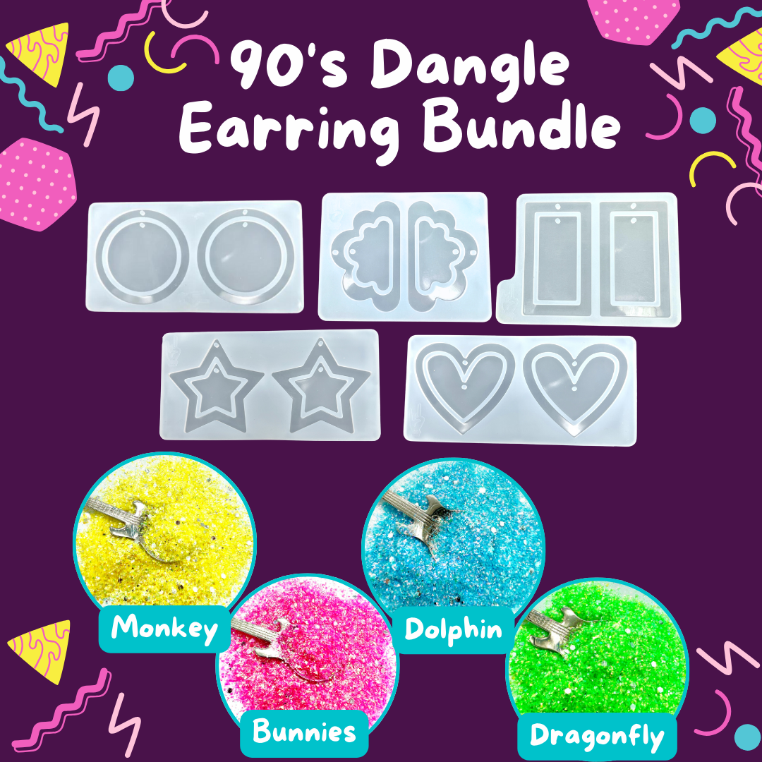 90&#39;s Dangle Earring Bundle for UV and Epoxy Resin