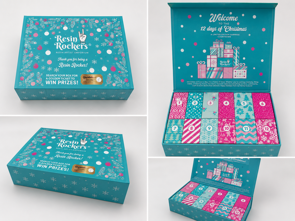 12 Days of Unreleased UV Resin Bottles Advent Calendar Gift Box