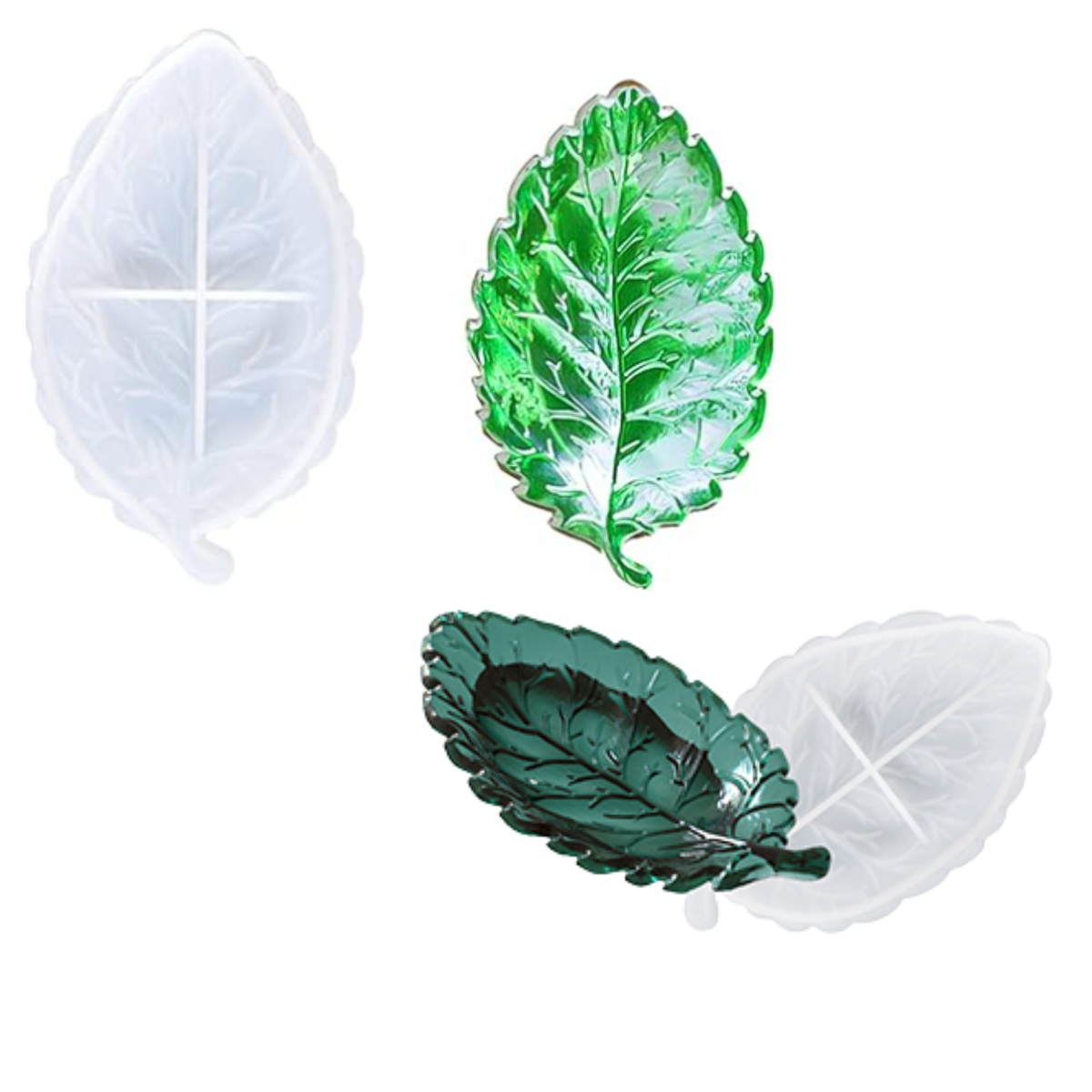 Leaf Tray Trinket Plate or Soap Dish Molds - Choose from 3 Types