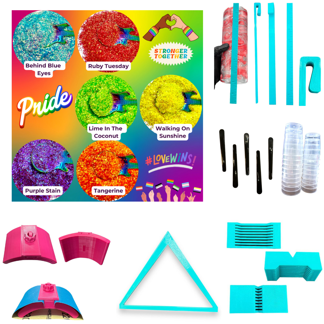 PRIDE Tumbler Starter Kit with Glitter Bundle and Essential Tools for Epoxy Resin Art
