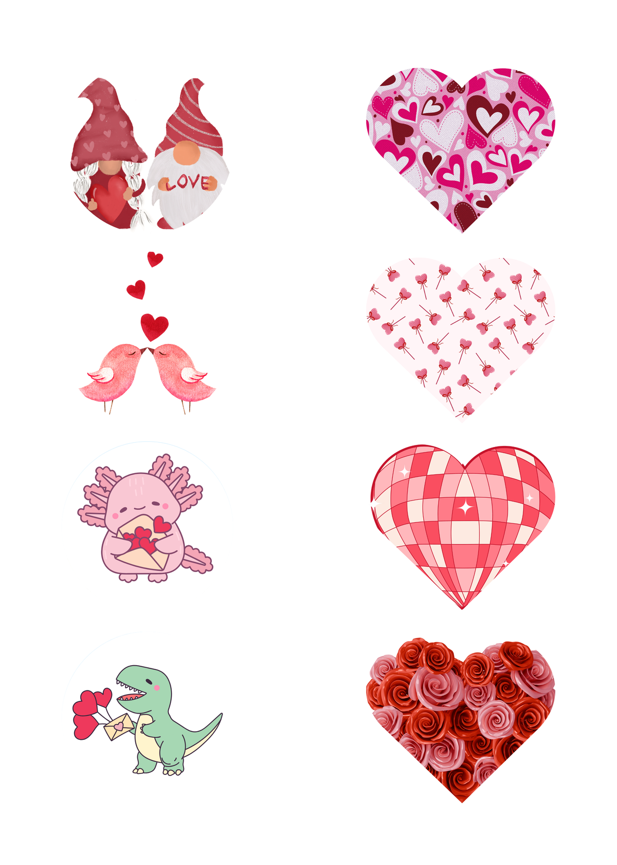 Valentine's Day Love Watch Charm Decal Sheet