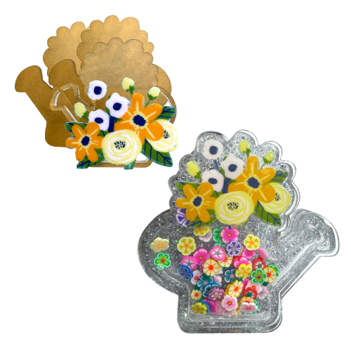 Watering Can Snow Globe Shaker Blank Kit with UV DTF Decal