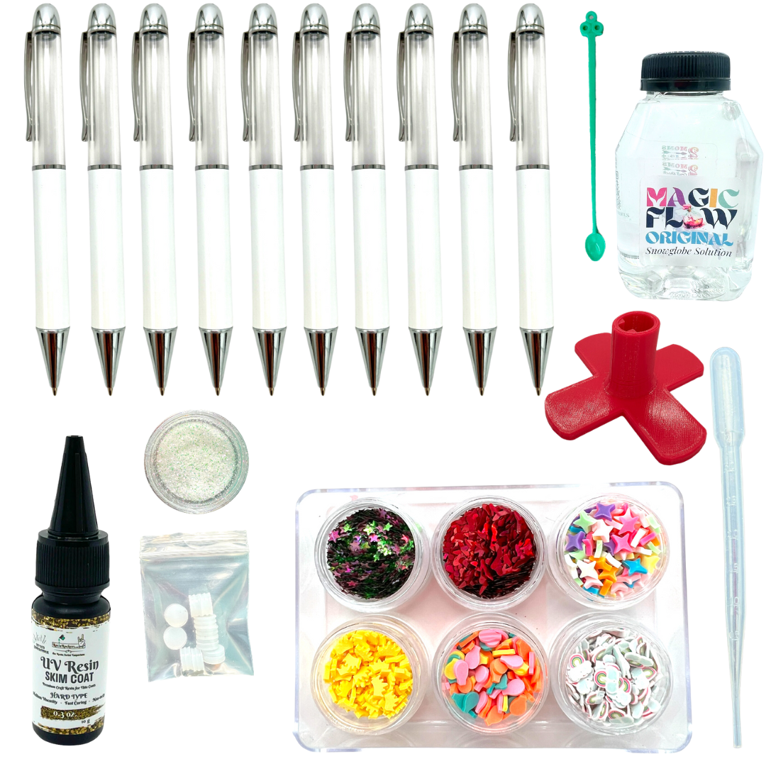 Wicked Awesome Snow Globe Chunky Ballpoint Sublimation Pen UV Resin Crafting Kit