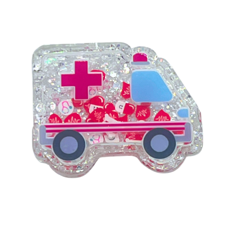 Ambulance Snow Globe Shaker Blank Kit w Decal