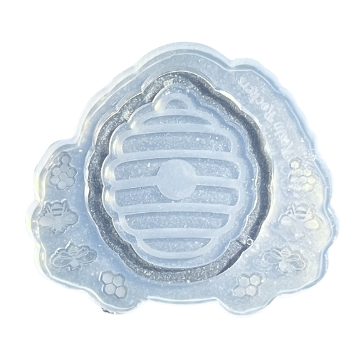 Hand Poured Beehive with Bees Shaker Mold for UV and Epoxy