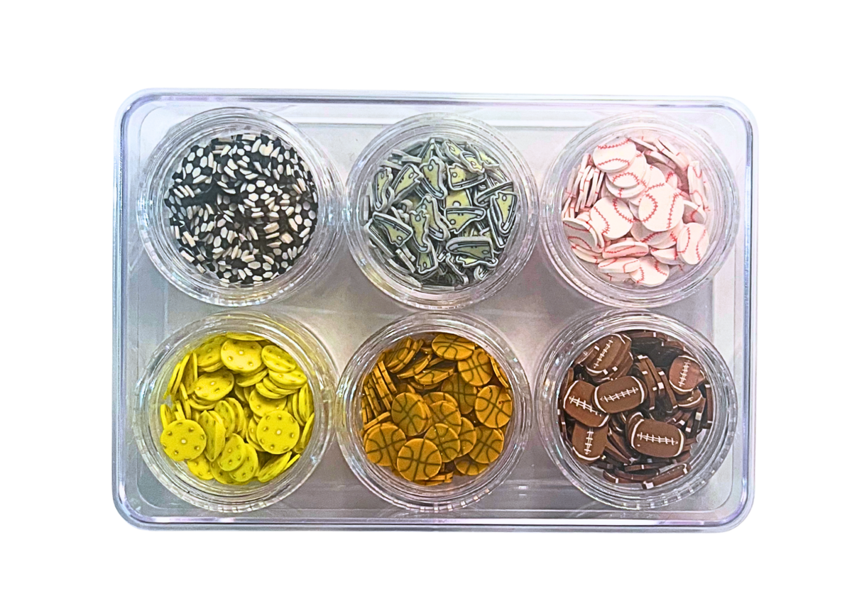 Play Ball Combo Set of Polymer Clay Pieces