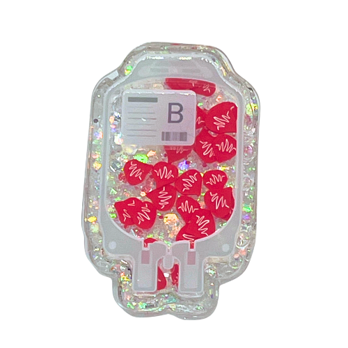 Blood Bag Snow Globe Shaker Blank Kit w Decal