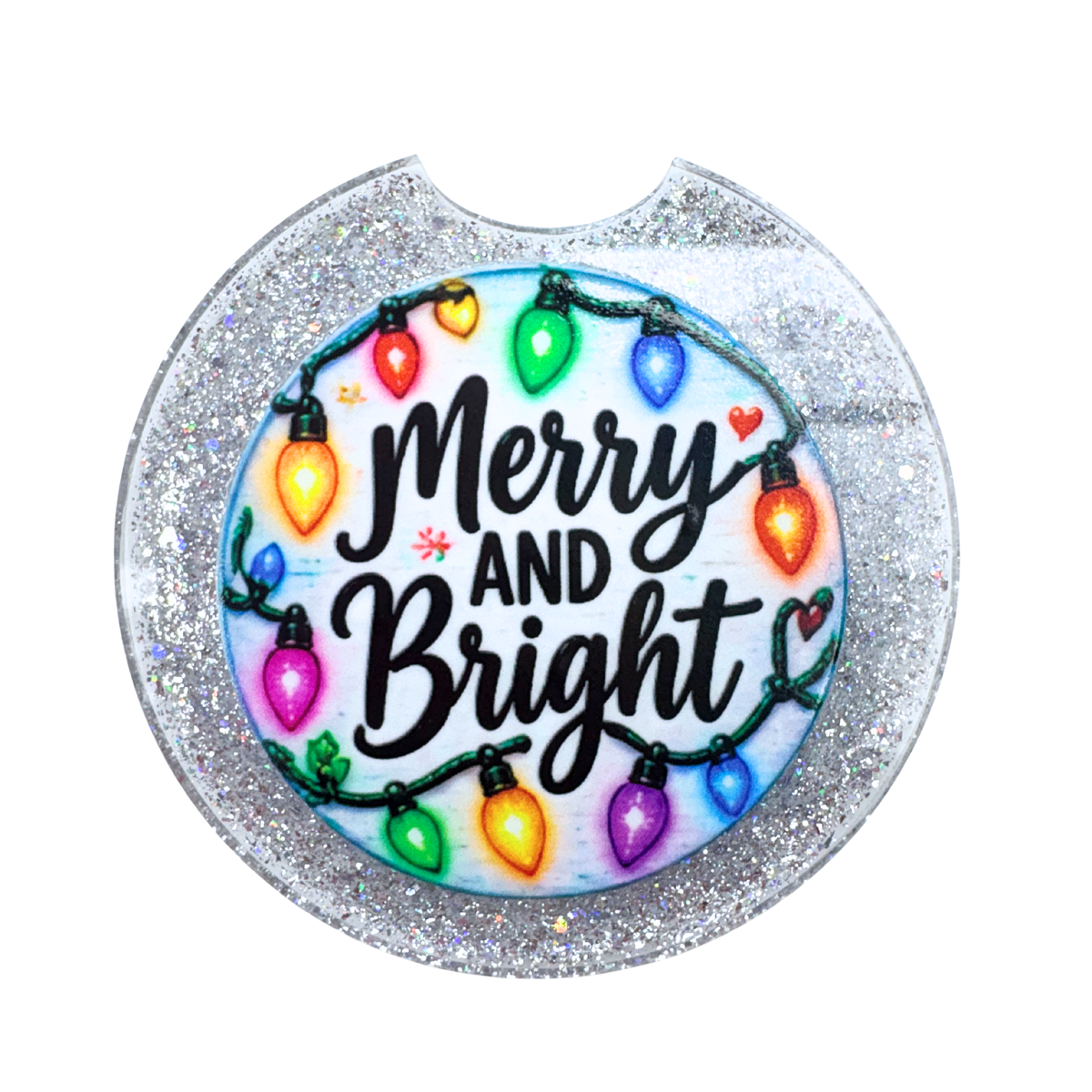 Christmas Holiday Car Coaster Acrylic Blank Project Pack Bundle with UV DTF Decals