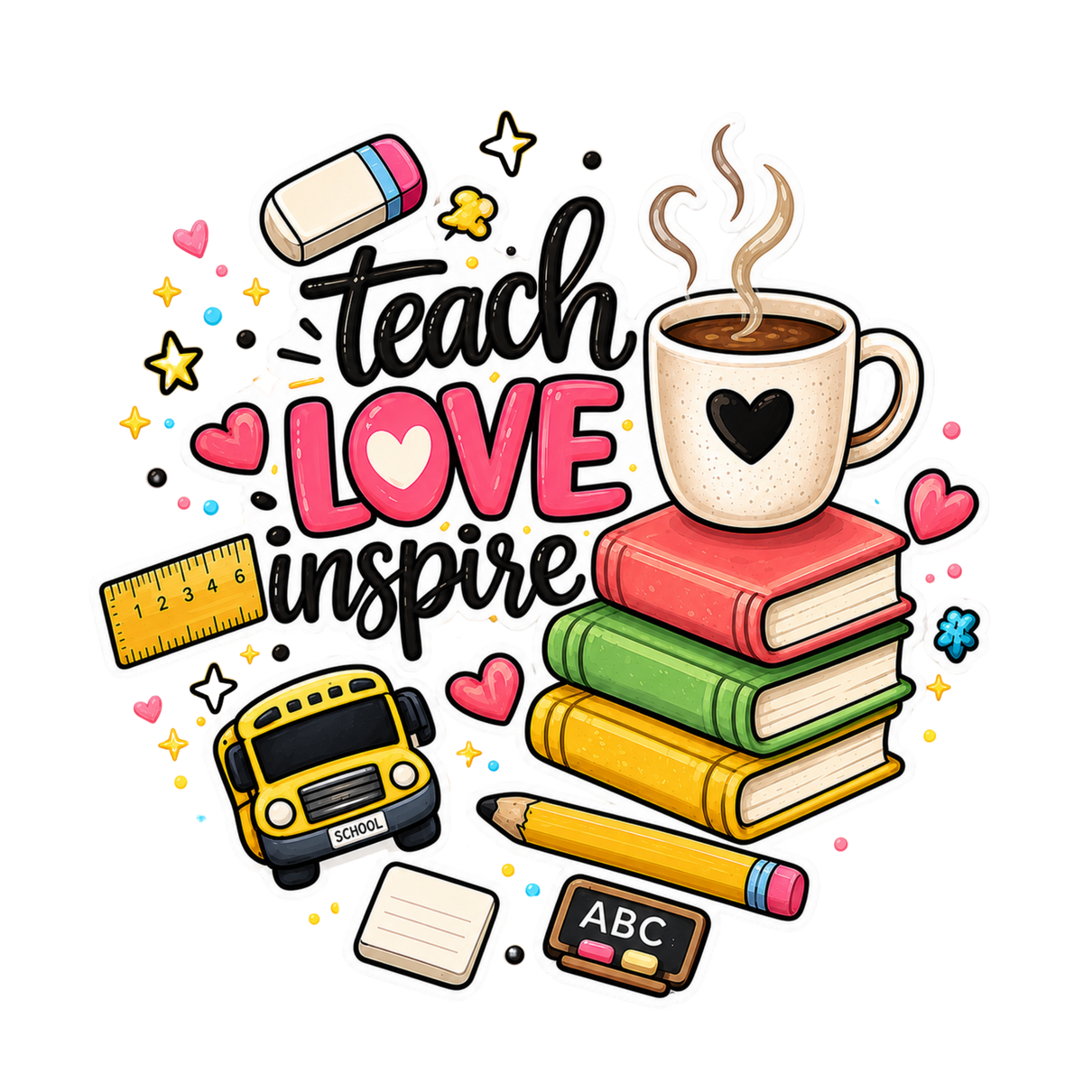 Back to School Teacher Gift UVDTF Decal