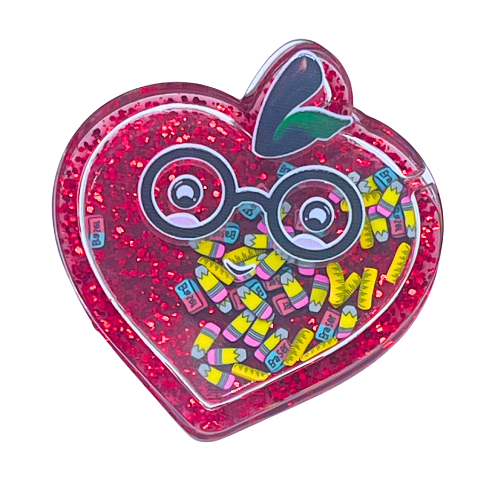 Heart Apple Face Snow Globe Shaker Blank Kit w Decal