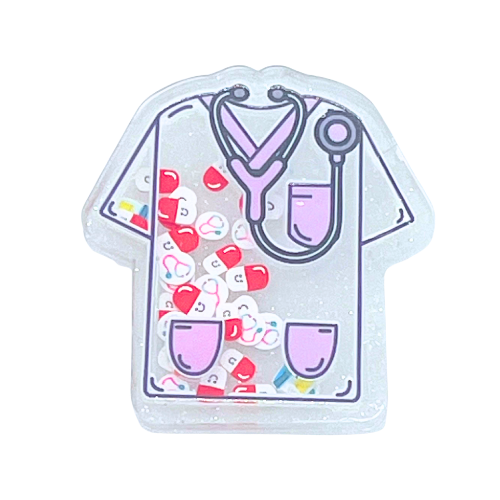 Scrub Top Snow Globe Shaker Blank Kit w Decal