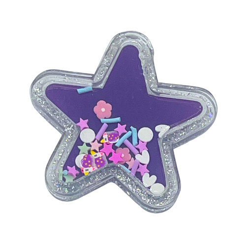 Star Snow Globe Shaker Blank Kit w Decal