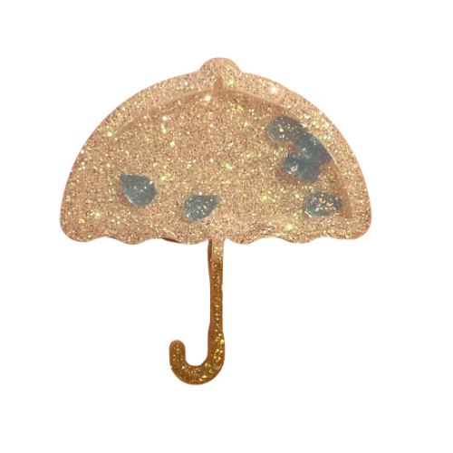 Hand Poured Umbrella with Raindrops Shaker Mold for UV and Epoxy