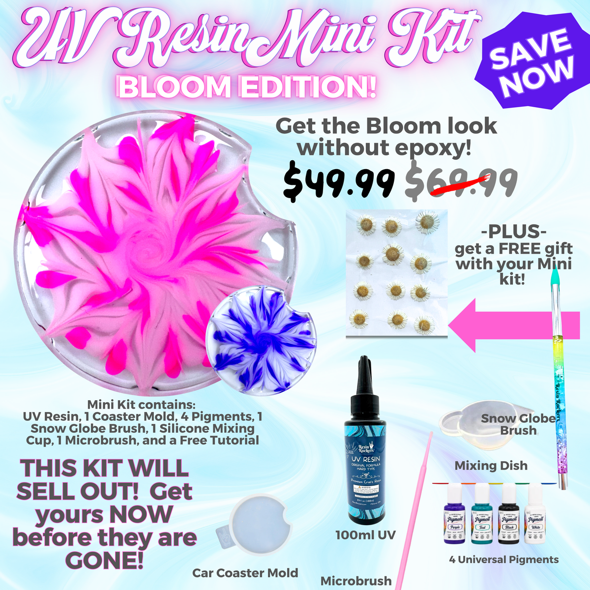 UV Resin Mini Kit Blooms Edition - Rocker Release!