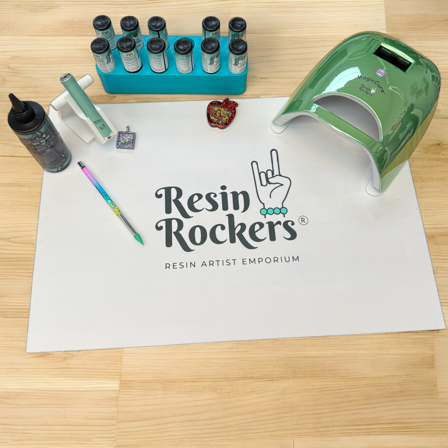 NEW Resin Rockers White Dual-sided Silicone Workspace Mat S and XL