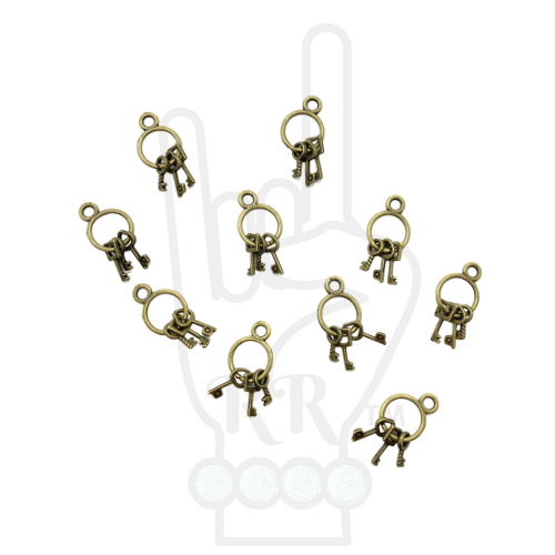 Mini Skeleton Key Ring Set Inclusions (10 Pack)