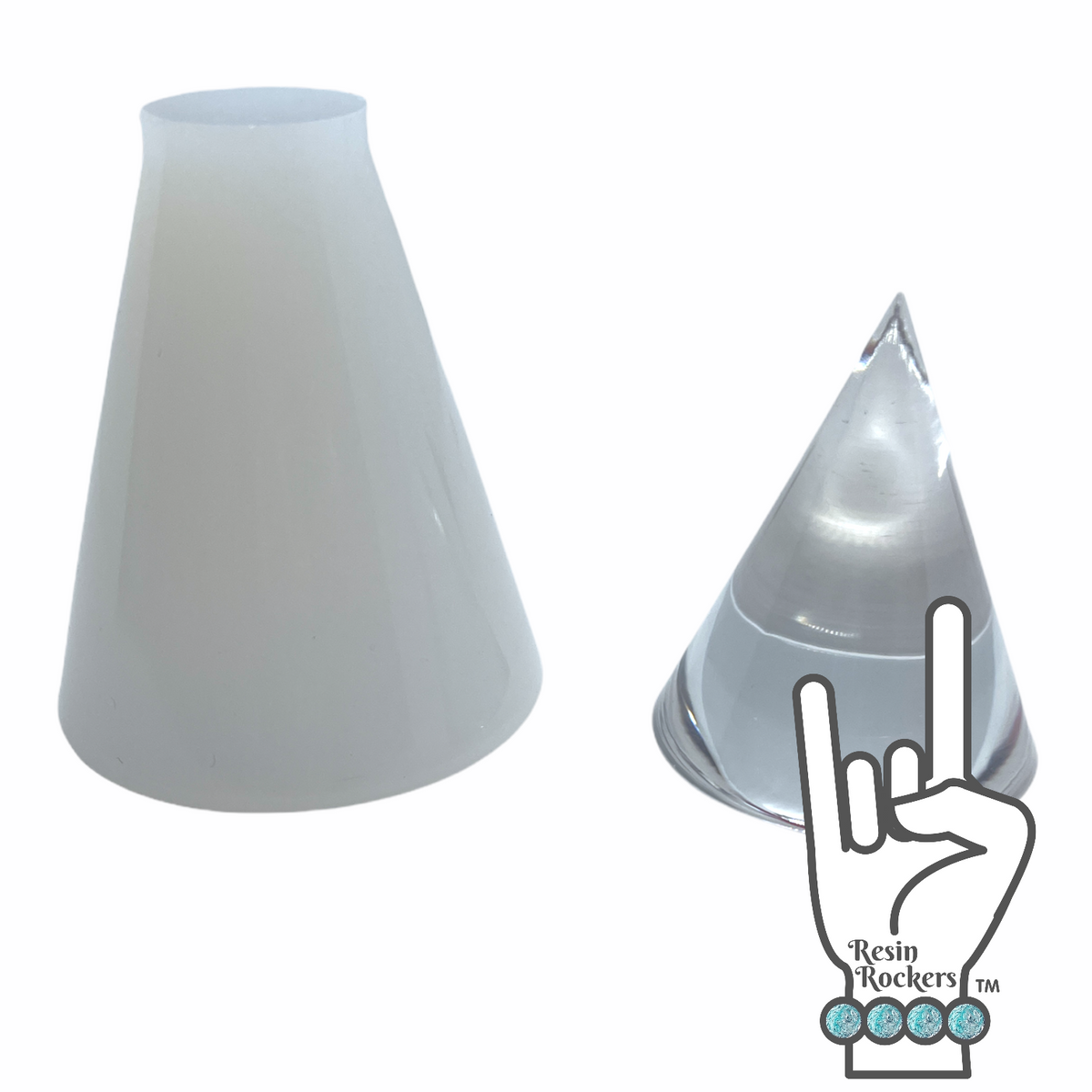Ring Holder 3D Cone Preservation Transparent Silicone Mold for Epoxy Resin Art