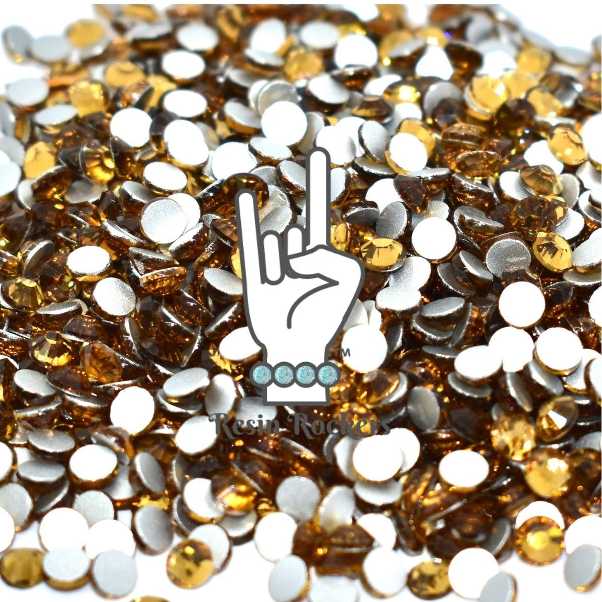 Topaz Amber Bling Bling Premium Glass Rhinestone Embellishments &amp; Badge Reel Snap Gems