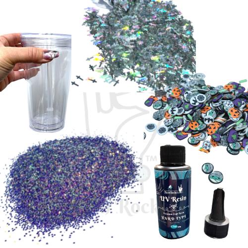 Spooky Scary Halloween Snow Globe Tumbler Starter Kit 16 oz.