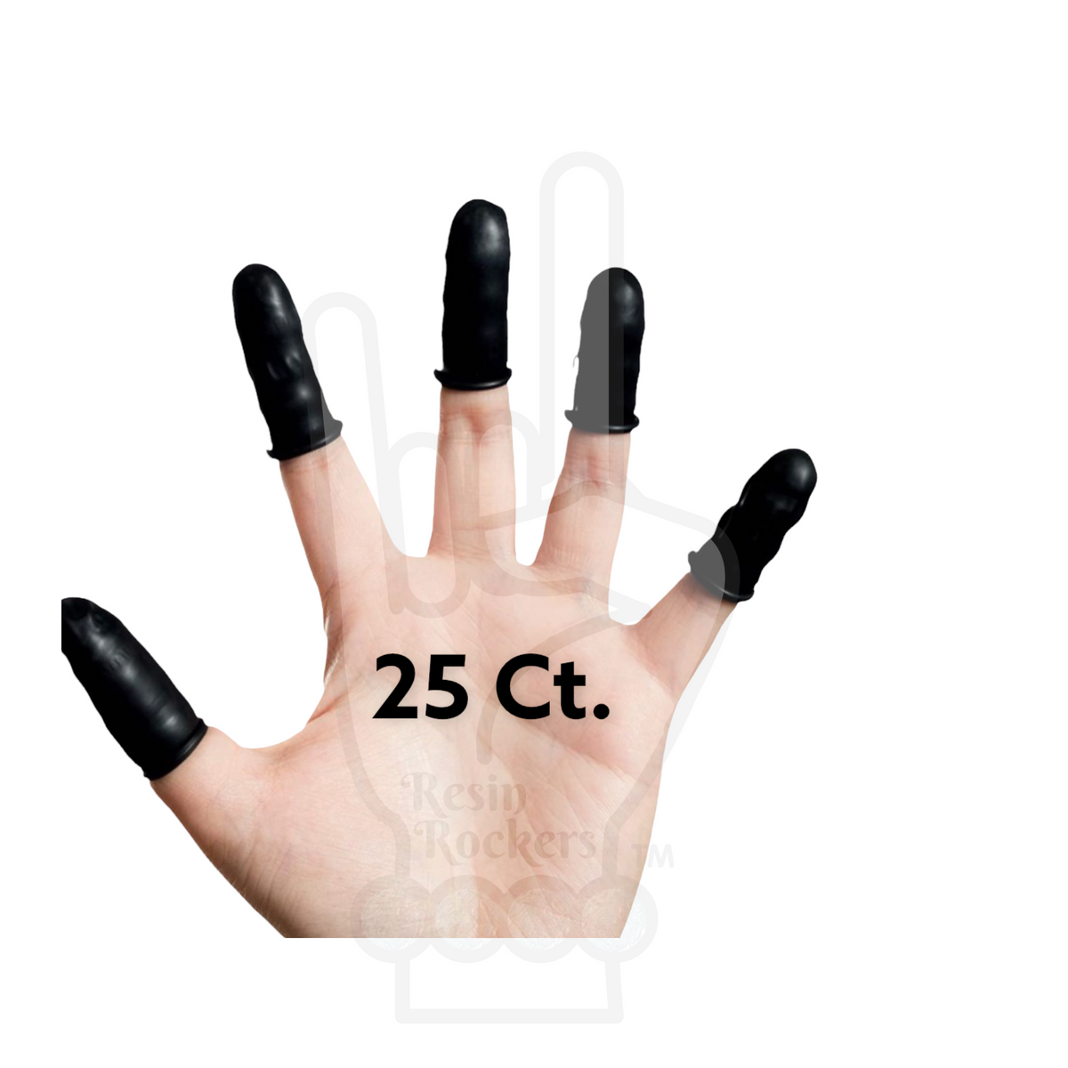 Static-free White Nitrile Conductive Finger Cots for Epoxy or UV Resin - Great for Pens