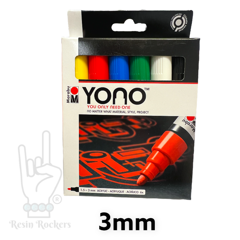 Marabu YONO Basic Colors Fine or Standard Size Acrylic Paint Marker Set