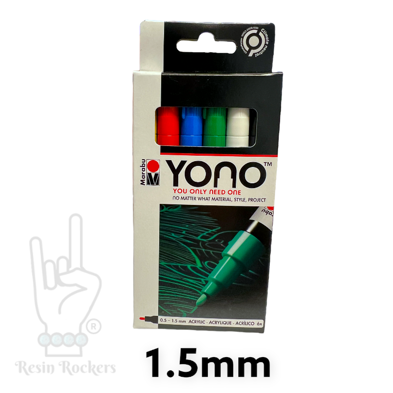 Marabu YONO Basic Colors Fine or Standard Size Acrylic Paint Marker Set