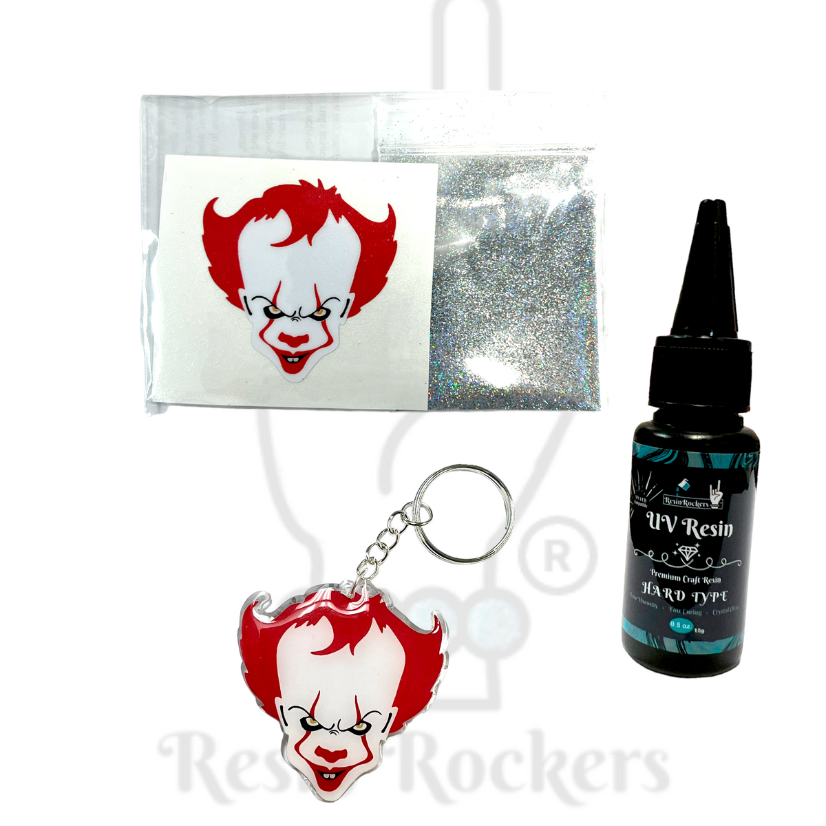 IT Inspired Acrylic Blank With Decal Keychain Kit