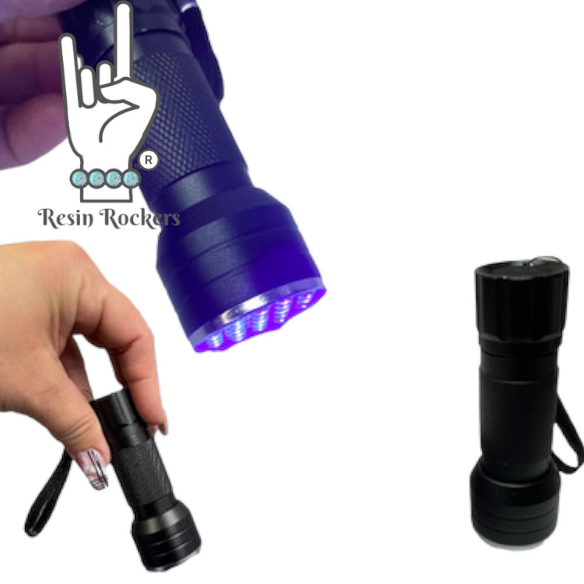 Quick Fix UV LED Flashlight Curing Light - 2 Sizes - Resin Rockers