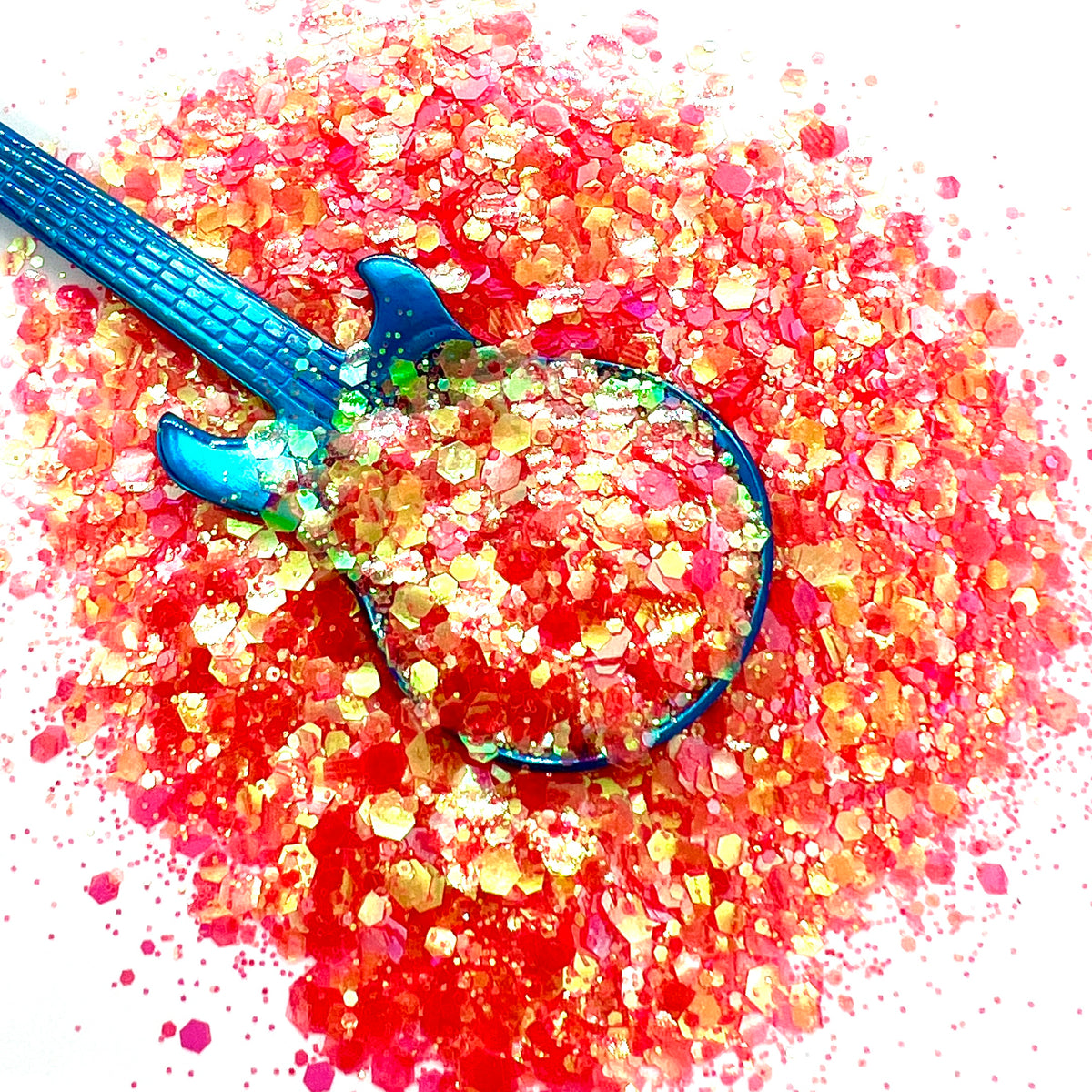 Ruby Red Grapefruit Premium Pixie for Poxy Iridescent Chunky Glitter Mix