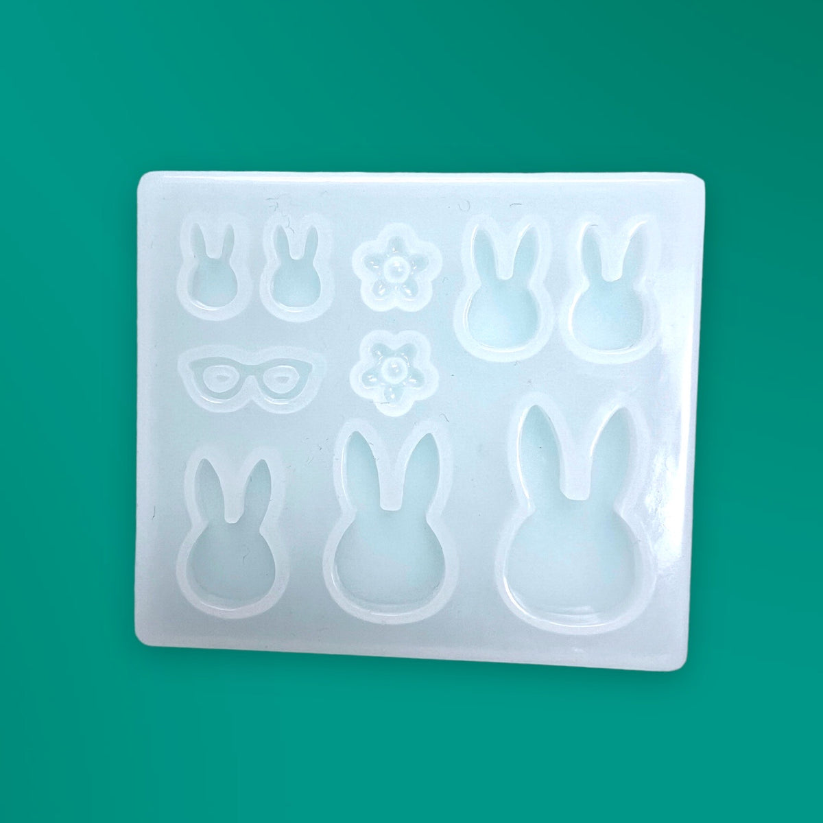 Bunny Rabbit Stud Earring and Charm Mold for UV and Epoxy Resin