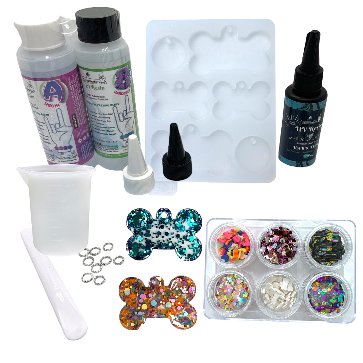 Epoxy Resin Set For Beginners UV Light Crystal Clear Mold Starter DIY Kit  Jewelry Making Mold Craft For Starter Making Access