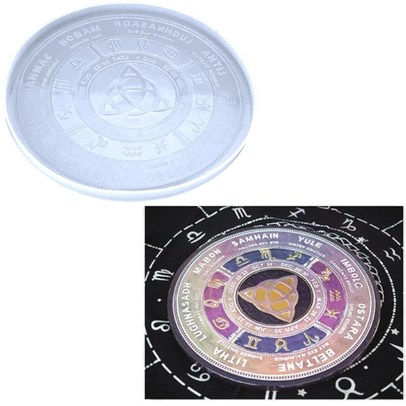 Dara Knot Symbol Zodiac Board Tray Mold for Epoxy Resin Art