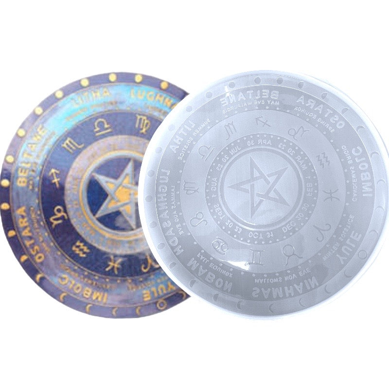 Interlocking Pentagram Symbol Large Zodiac Board Tray Mold for Epoxy Resin Art