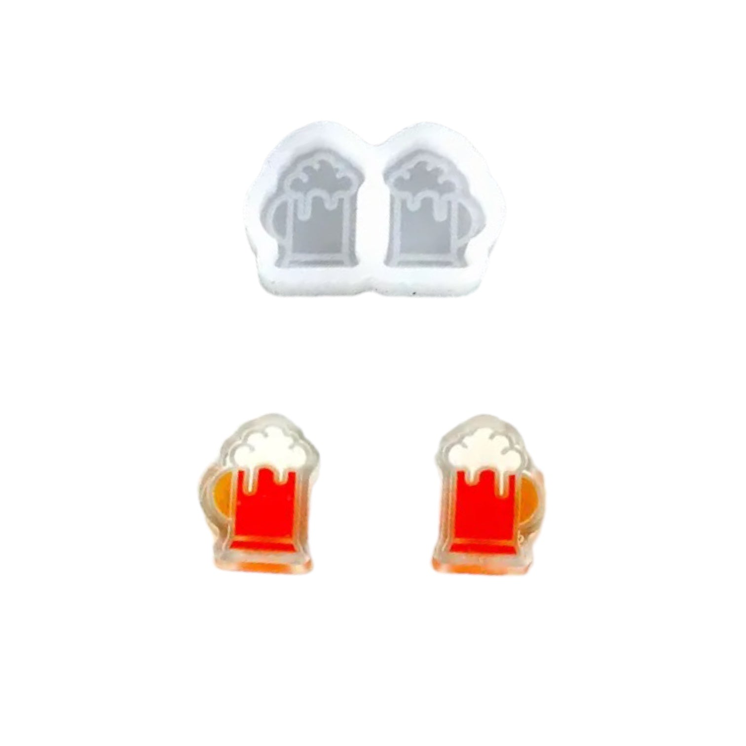 Mini Mushroom Resin Rockers Exclusive Stud Earring Mold for UV and Epo