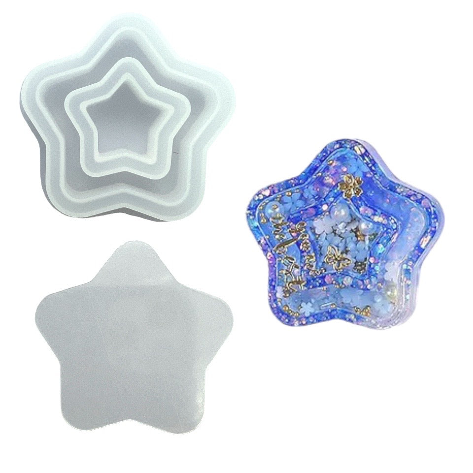 Star Shaker Mold with Fitted Shaker Film for UV and Epoxy Resin Art