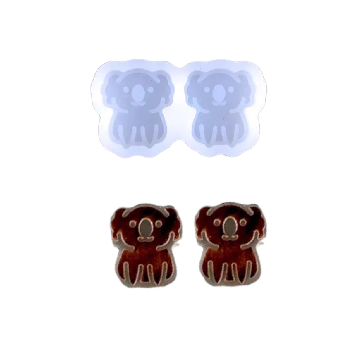 Tiny Koala Stud Earring Mold for UV and Epoxy Resin