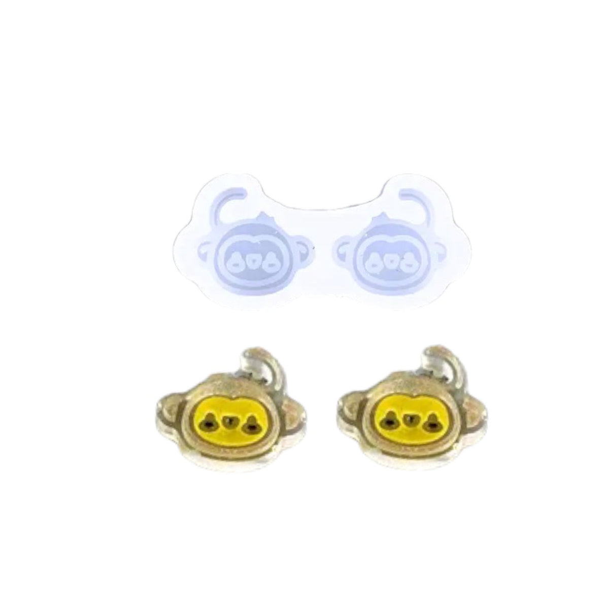 Monkey Stud Earring Mold for UV and Epoxy Resin