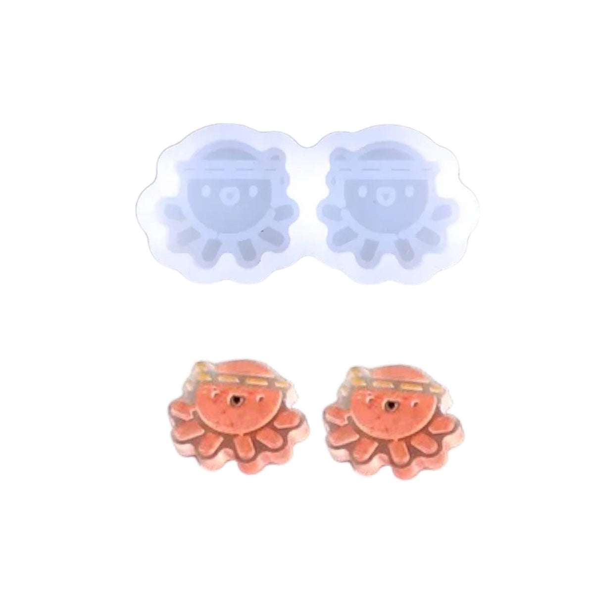 Octopus Stud Earring Mold for UV and Epoxy Resin