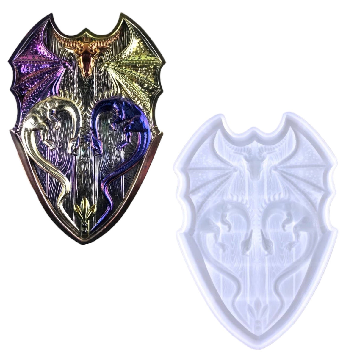 Dragon Shield Mold for Epoxy Resin Art