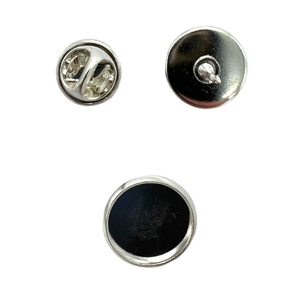12mm Round Pin With Clutch Back Blank