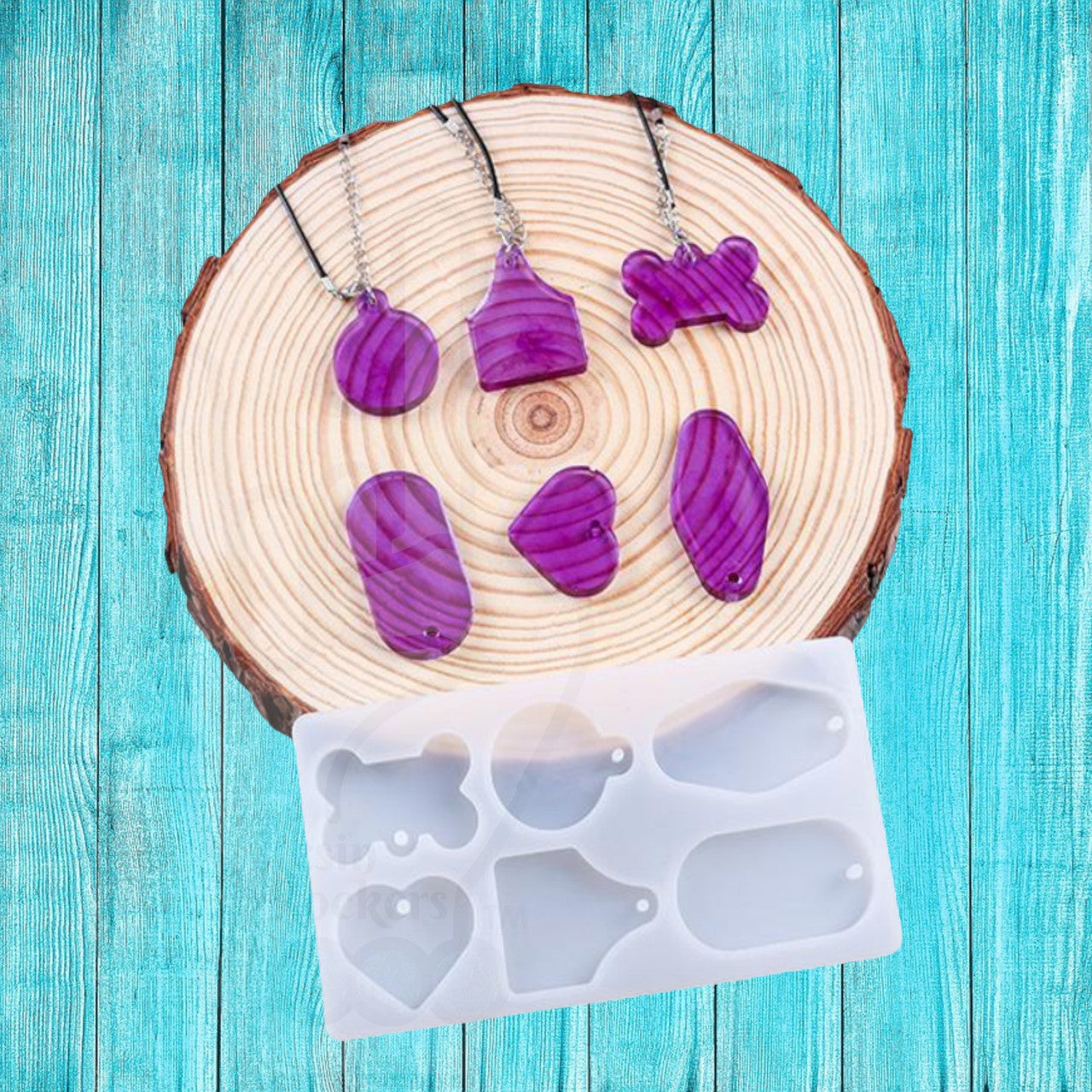 UV Safe Dog Cat Cow Luggage Tag and More Combo Mold for Epoxy Resin Art