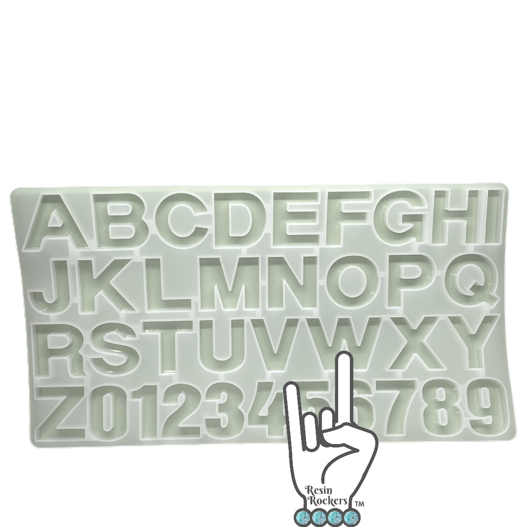 Alphabet ABC Letters Silicone Mold for UV and Epoxy Resin Art