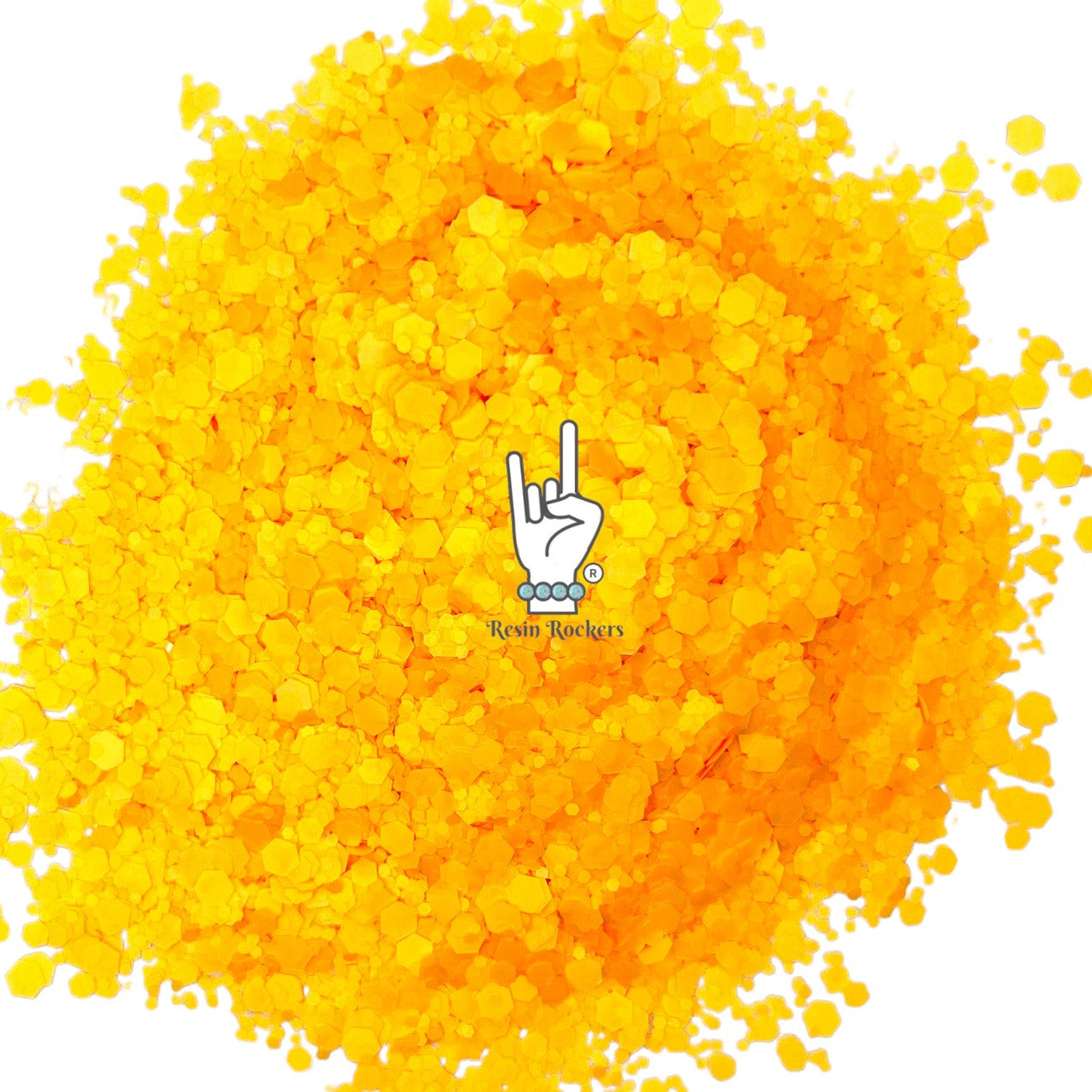 Sunny D Orange Iridescent Poxy Chunky Glitter Mix - Resin Rockers