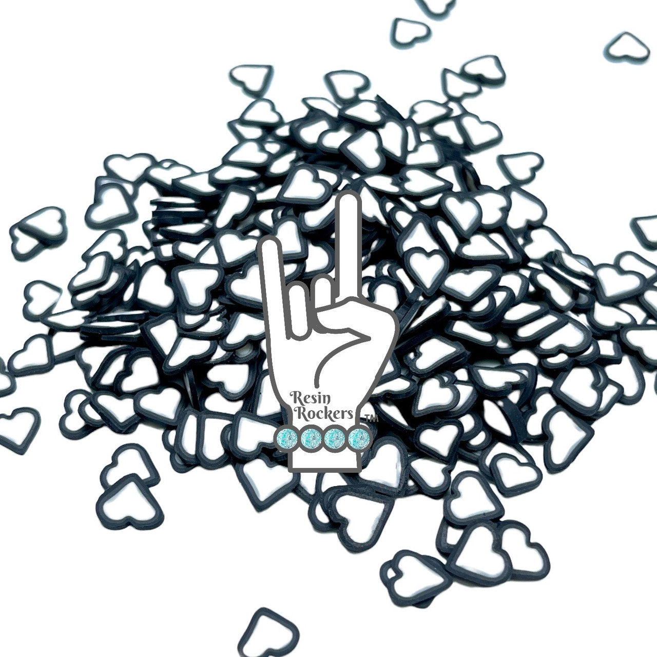 Heart Polymer Clay Pieces Shapes for Epoxy and UV Resin Art