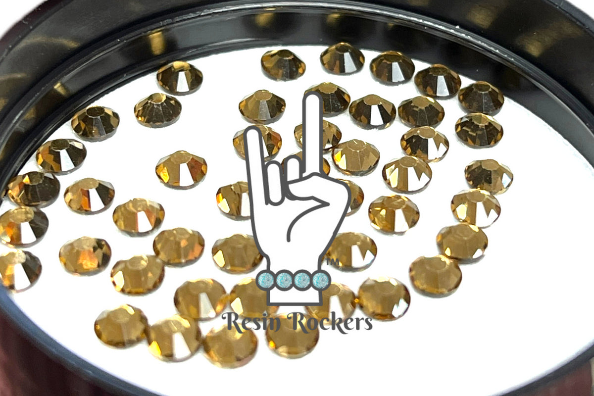 Topaz Amber Bling Bling Premium Glass Rhinestone Embellishments &amp; Badge Reel Snap Gems