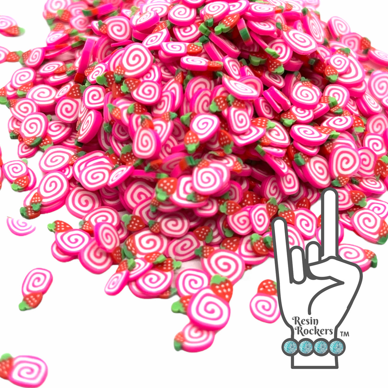 Strawberry Shortcake Polymer Clay Pieces for Epoxy and UV Resin Art